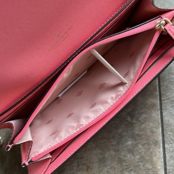 Kate Spade Chain Wallet Crossbody Clutch Pink - Picture 7 of 16
